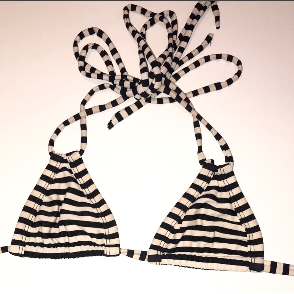 Montce Swim - B&W Stripes Bikini Top